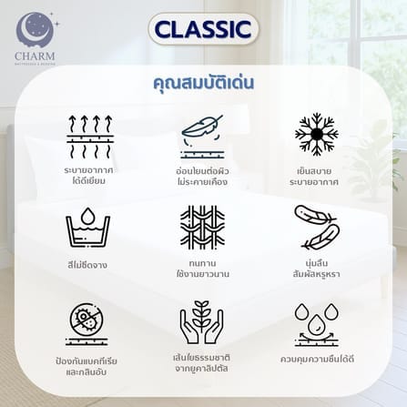 ชุดผ้าปูที่นอน 6ฟุต 5 ชิ้น CHARM รุ่น คลาสสิค NAVY MIRAGE ไม่รวมผ้านวม สี คลาสสิค MIRAGE_3